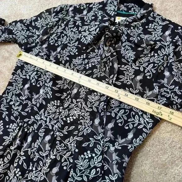 Boden Sylvia Shirt Dress Black Parrot Paradise Novelty Career Classy Twee Size 6 - Picture 12 of 15